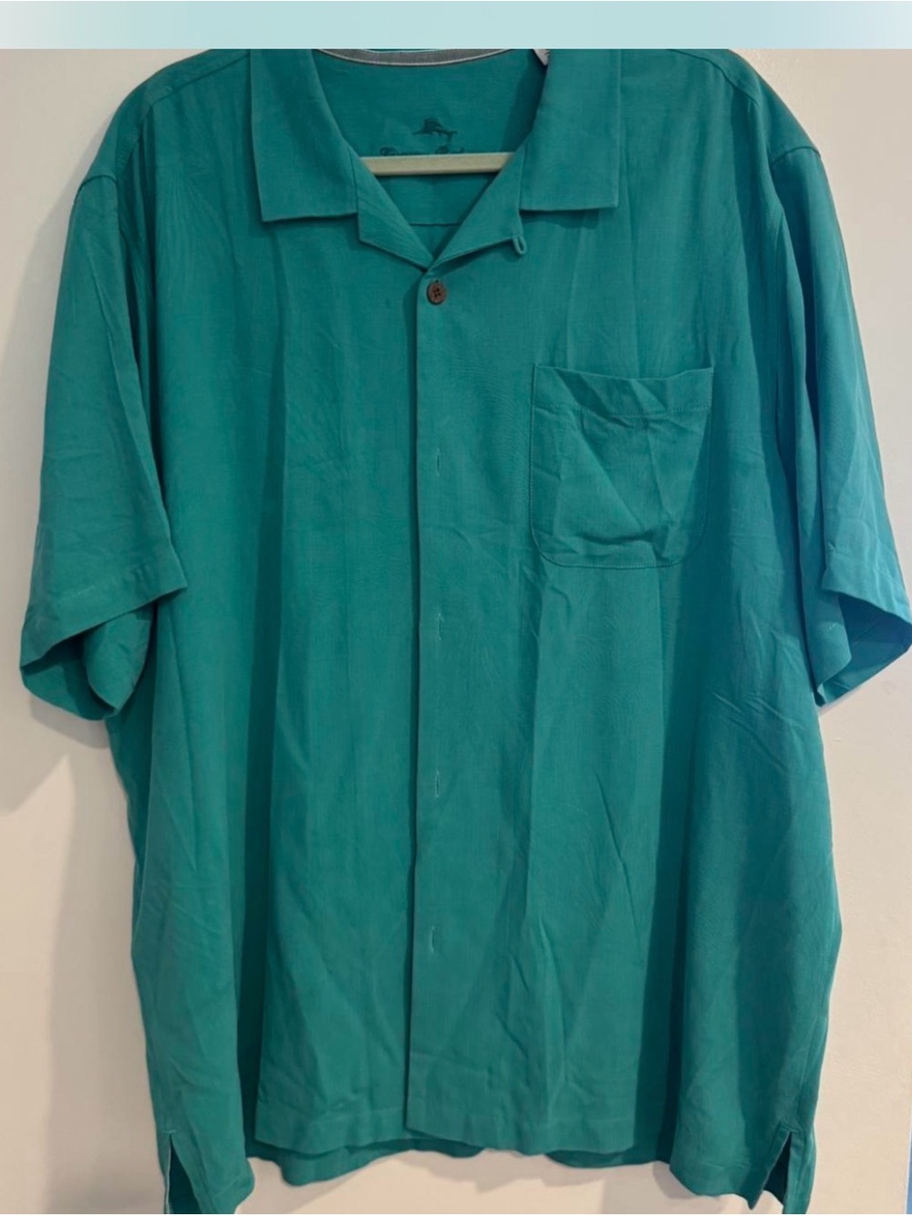 Tommy Bahama Teal Short-Sleeve Camp Shirt